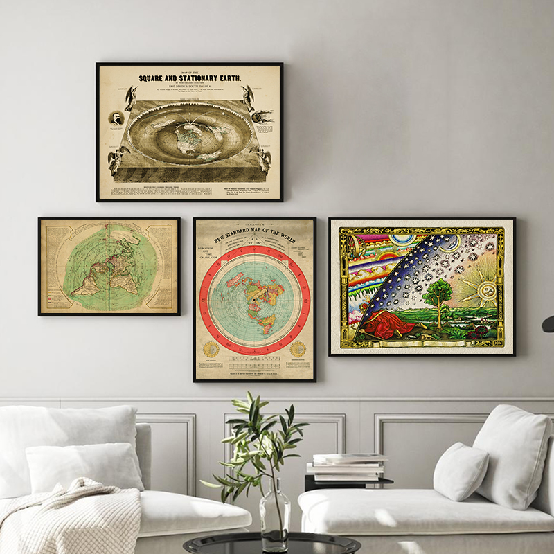 Star Map Poster - Yeni standart dünya haritası baskı düz