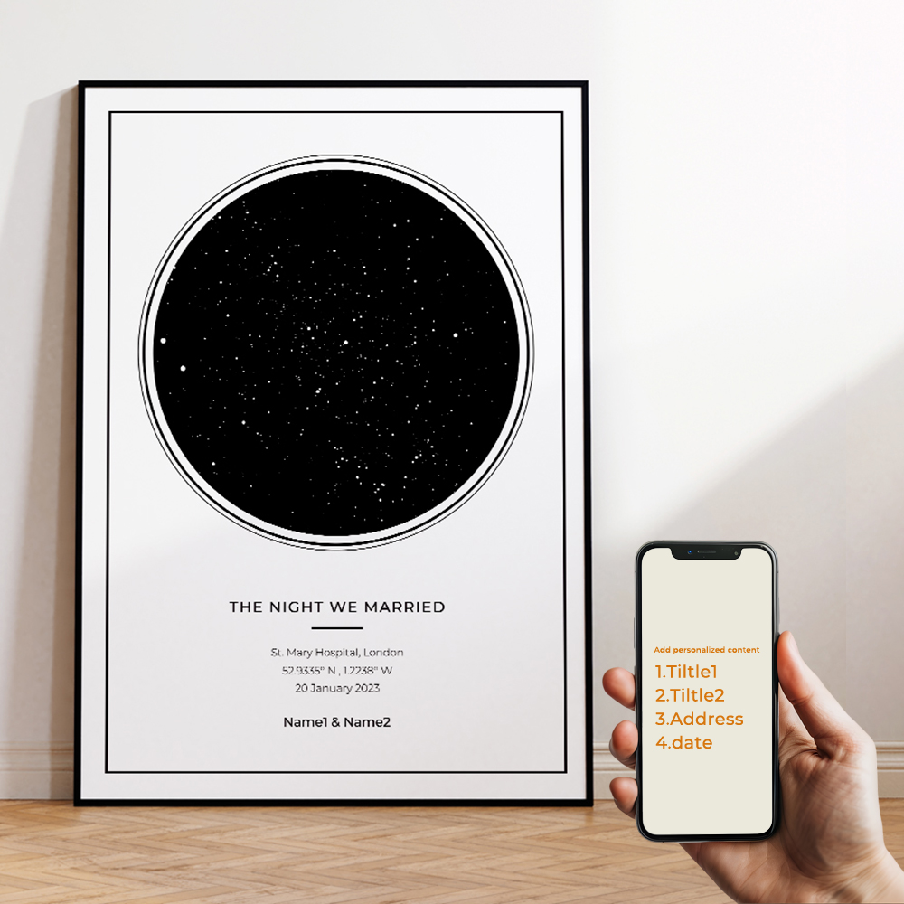 Modern Özel Kişiselleştirilmiş - Star Map Poster incelemesi ve fiyatı