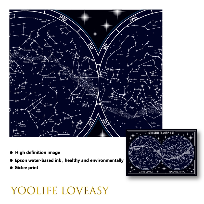 Göksel Planisfer Haritası Tuva - Star Map Poster incelemesi ve fiyatı
